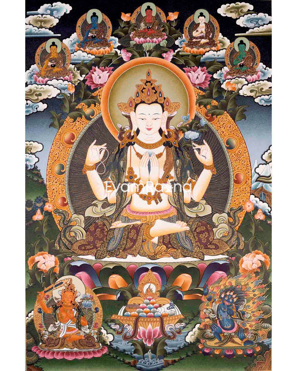 Avalokiteshvara Chengrezig Thangka