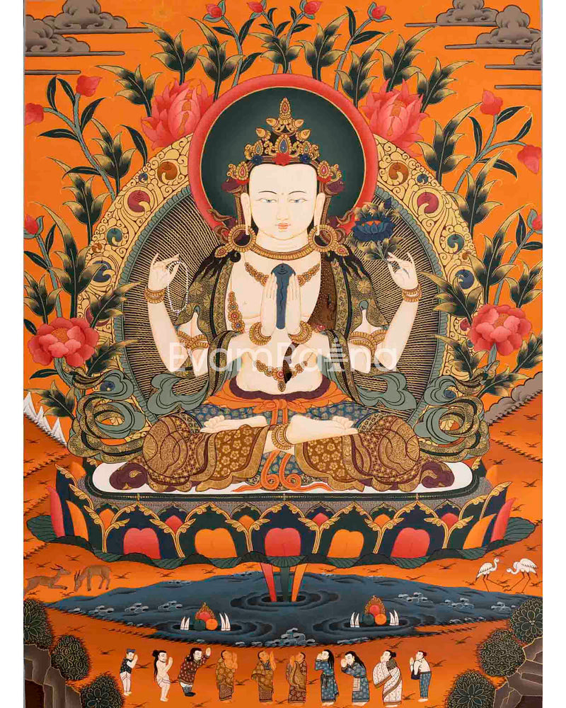 Avalokiteshvara Chengrezig Thangka