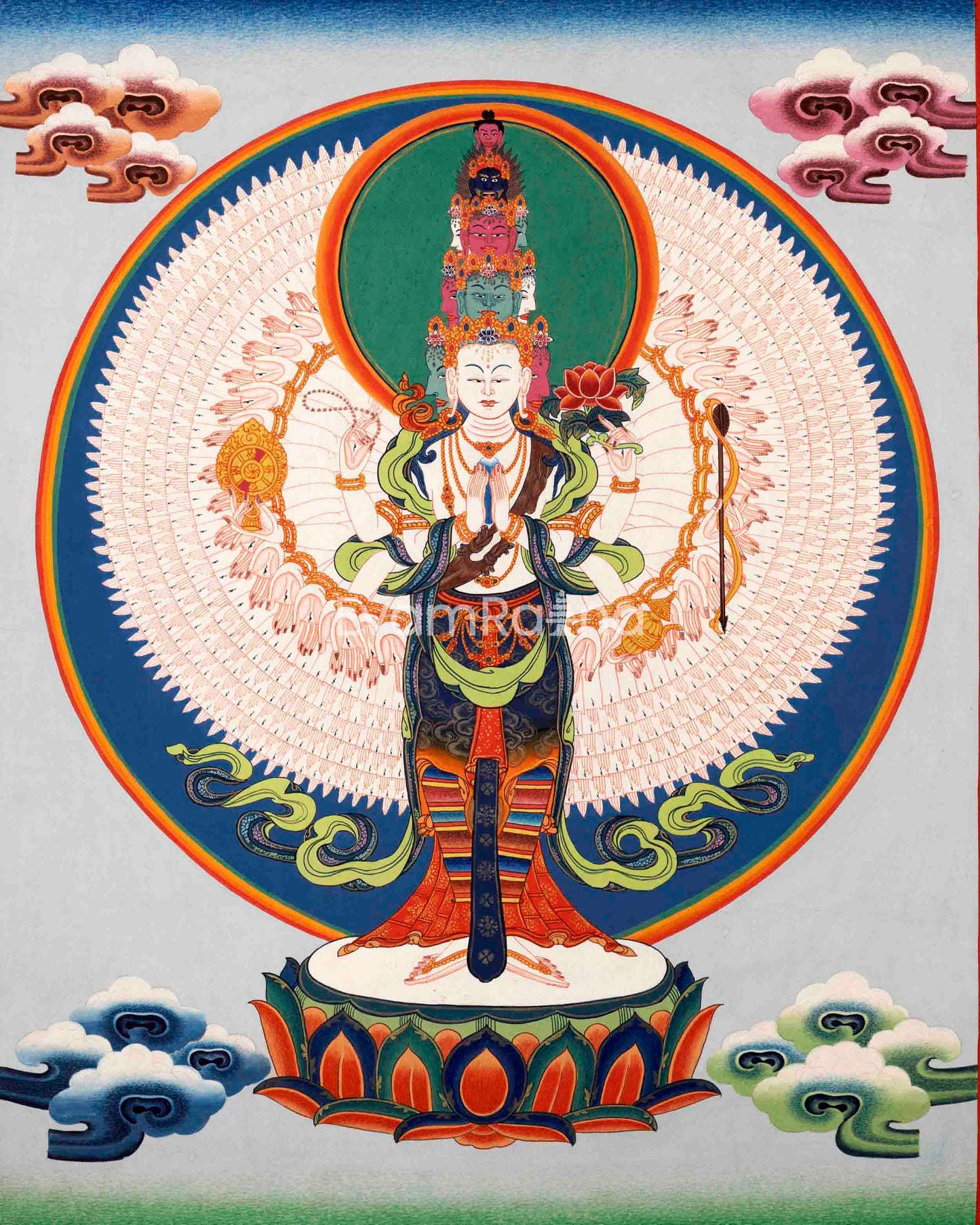 1000 Armed Avalokiteshvara Thangka