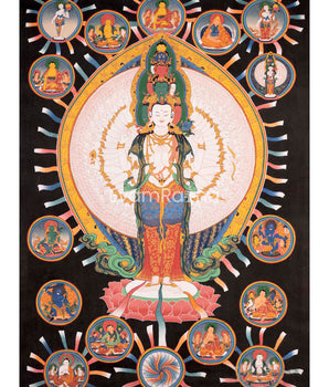 1000 Armed Avalokiteshvara Thangka