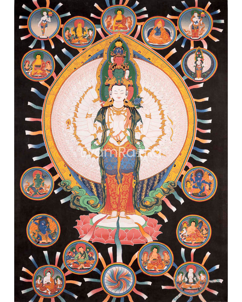 1000 Armed Avalokiteshvara Thangka