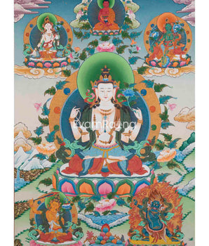 Avalokitesvara Chengrezig Thangka