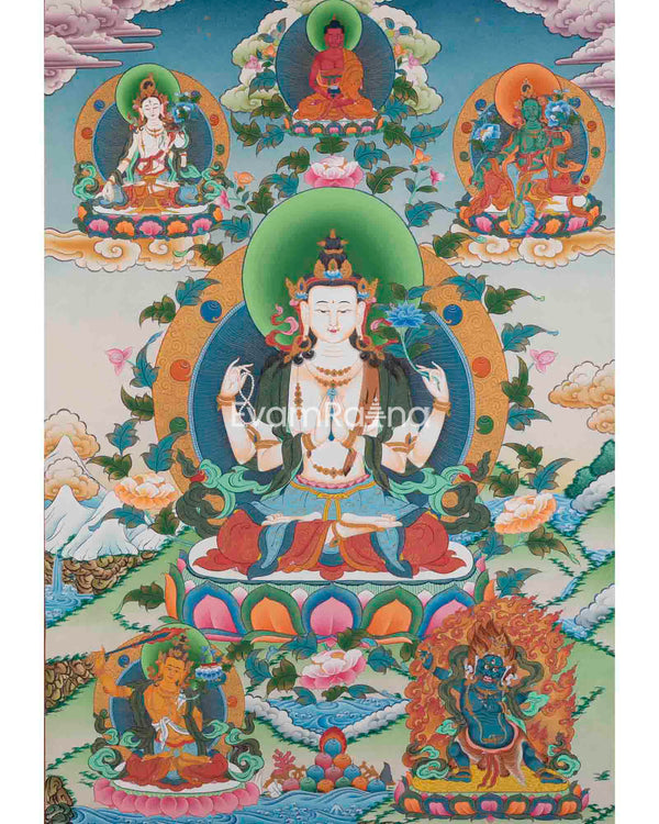 Avalokitesvara Chengrezig Thangka 