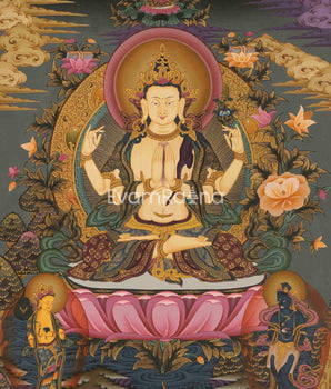 Avalokitesvara Chengrezig Thangka