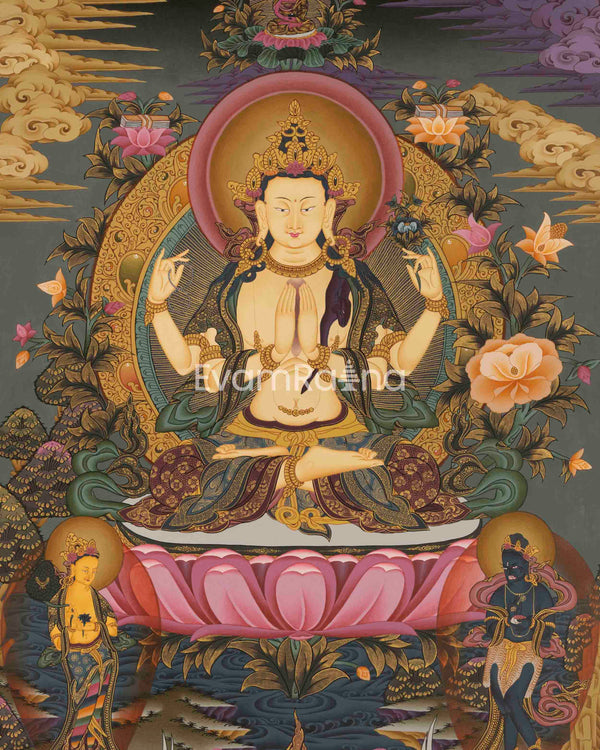 Avalokitesvara Chengrezig Thangka