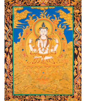Avalokitesvara Chengrezig Thangka