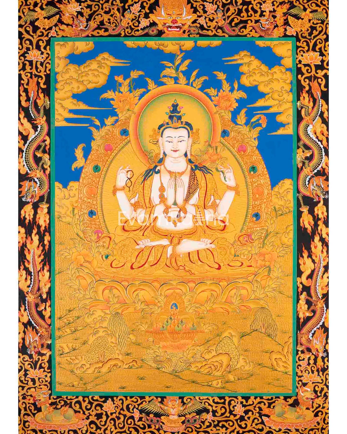 Avalokitesvara Chengrezig Thangka