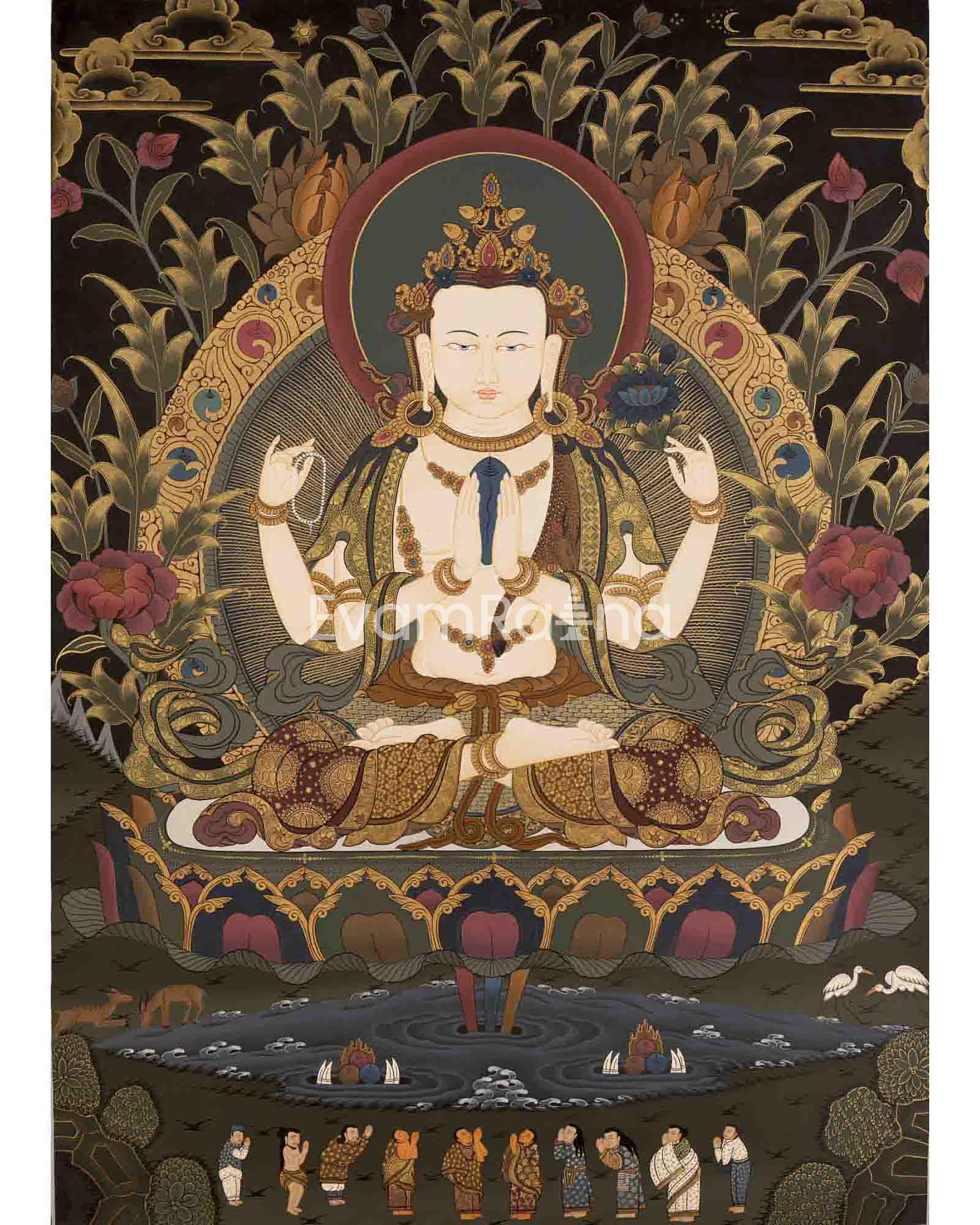 Avalokitesvhara Chengrezig Thangka