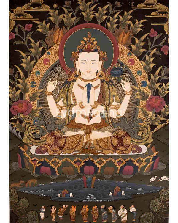 Avalokitesvhara Chengrezig Thangka