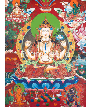Avalokitesvara Chengrezig Thangka