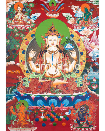 Avalokitesvara Chengrezig Thangka