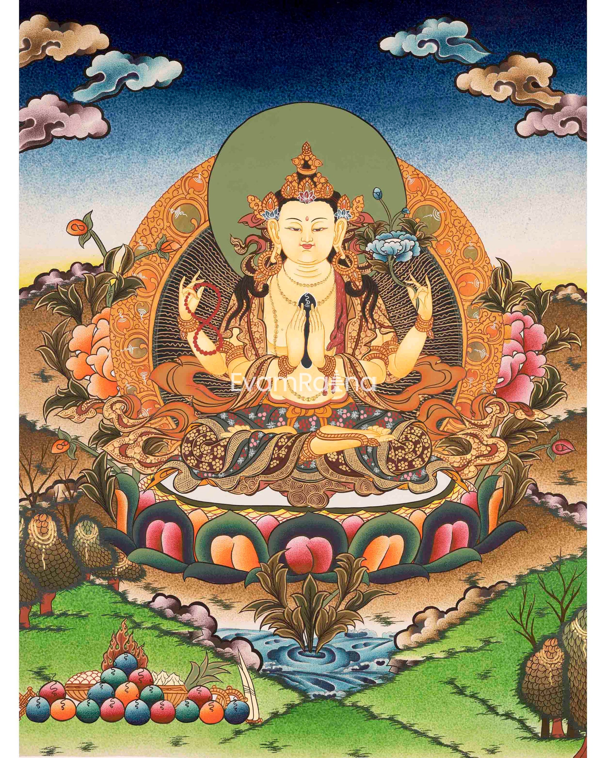 Avalokitesvara Chenresig Thangka 