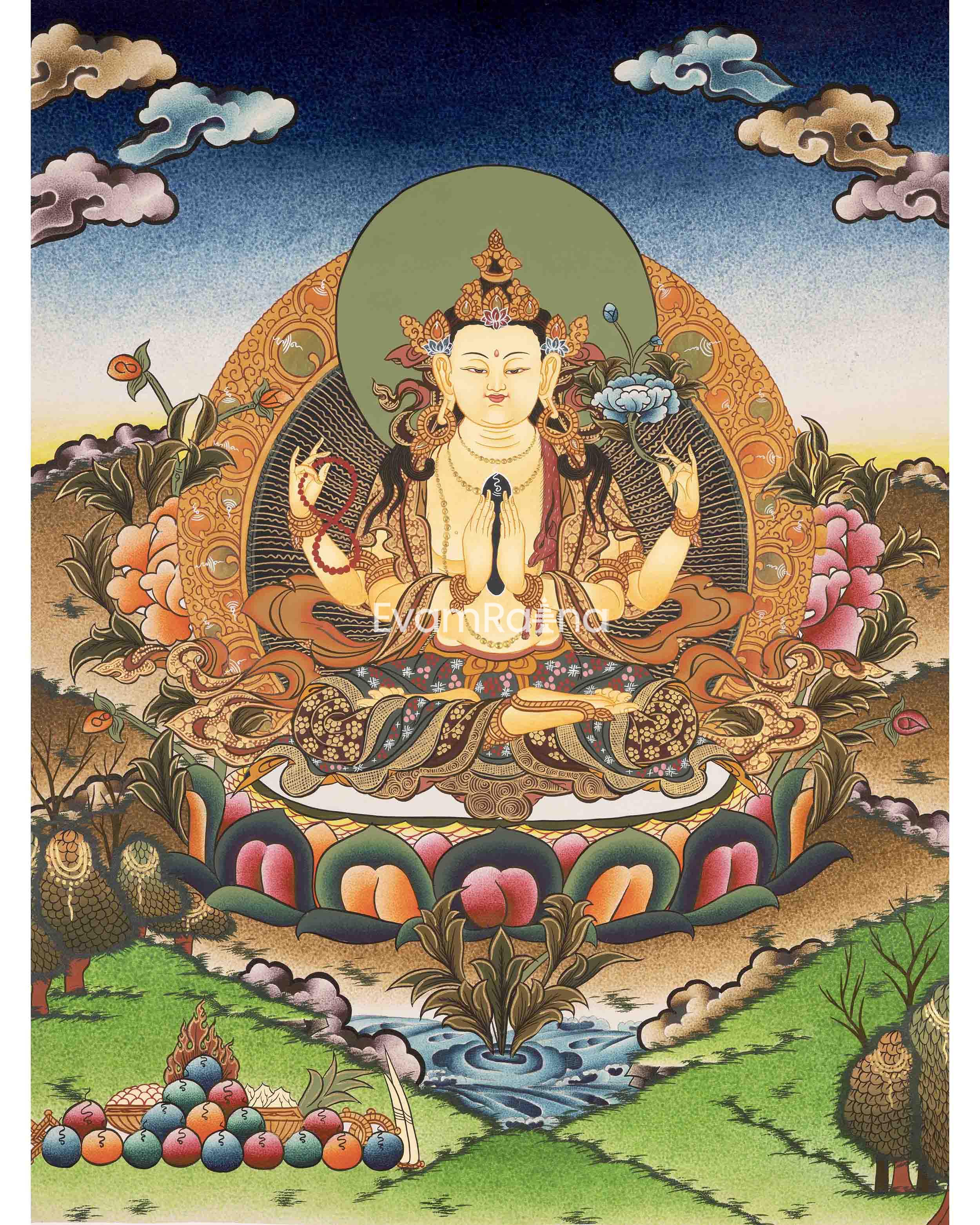 Avalokitesvara Chenresig Thangka