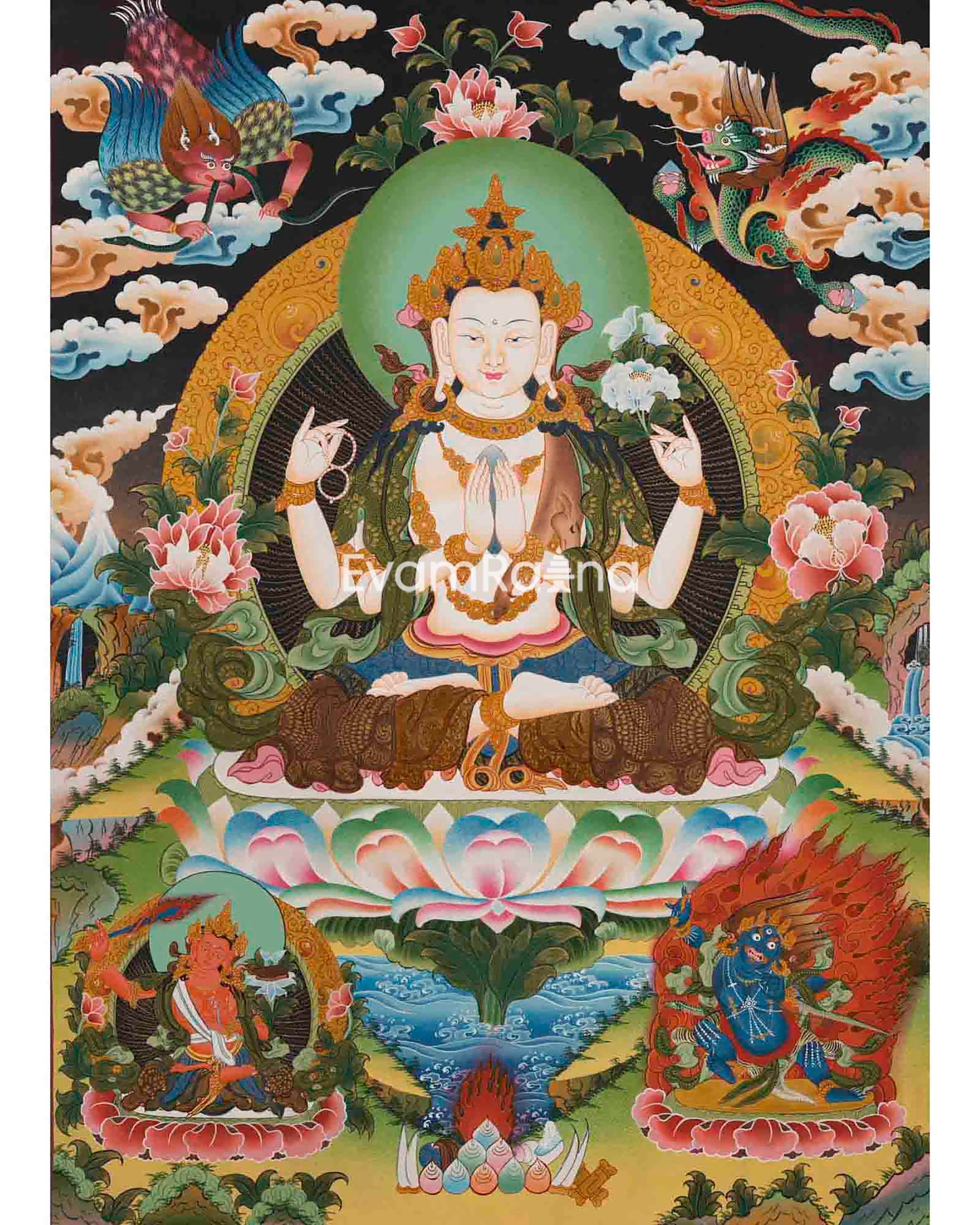 Avalokitesvara Chenresig Thangka