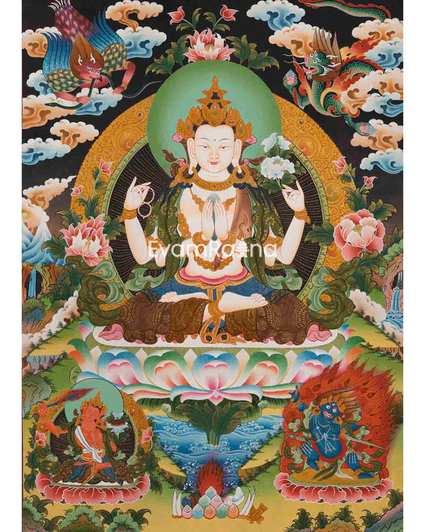 Avalokitesvara Chenresig Thangka