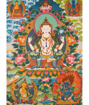Avalokitesvara Chengrezig Thangka
