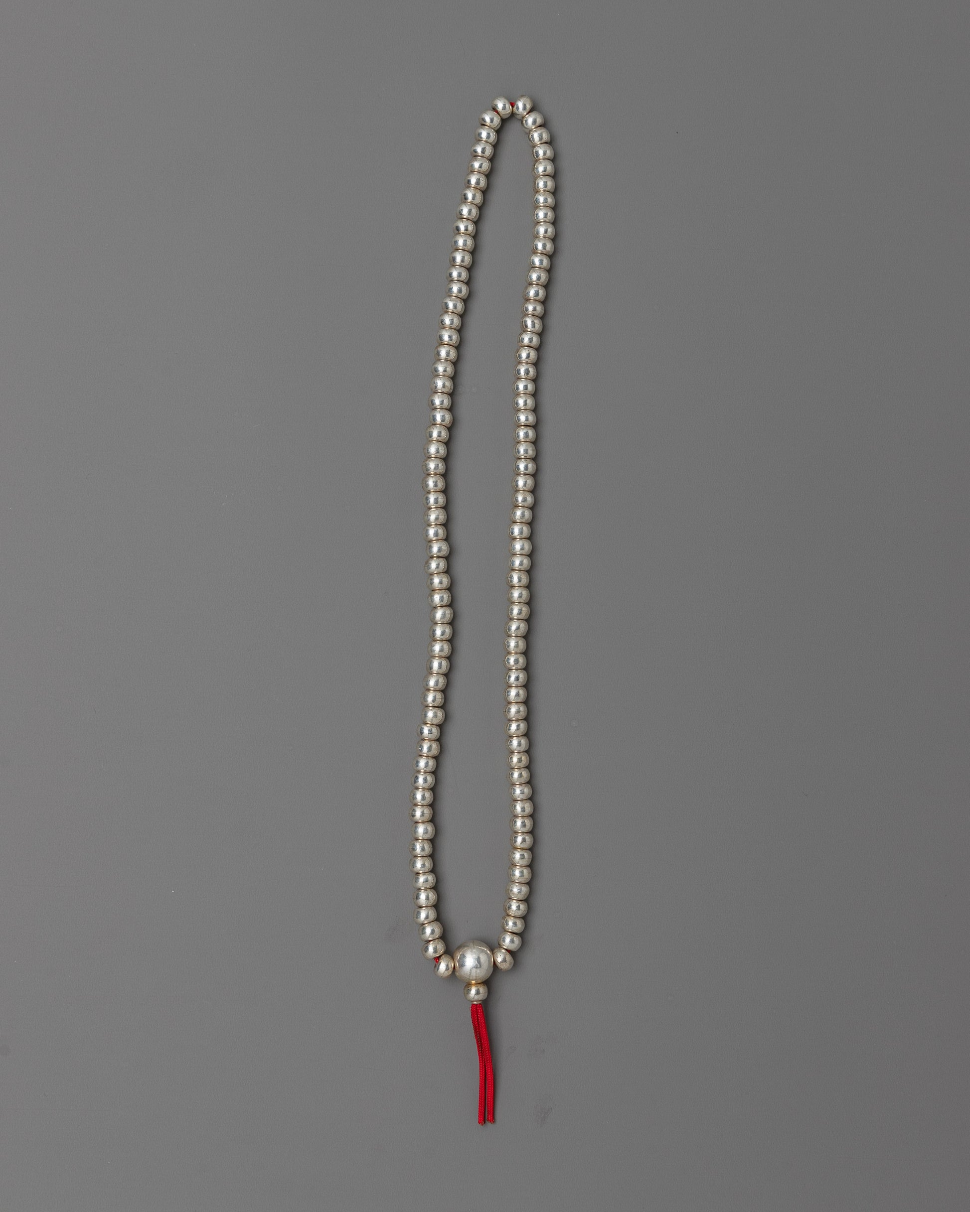 Silver Prayer Beads For Buddhist
