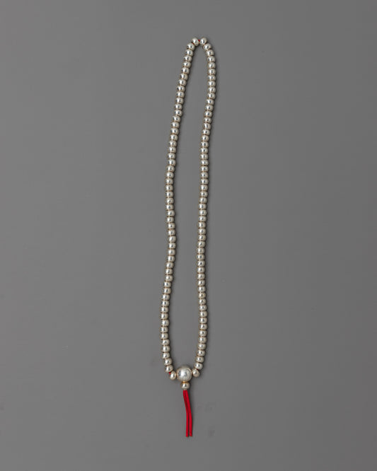 Silver Prayer Beads For Buddhist