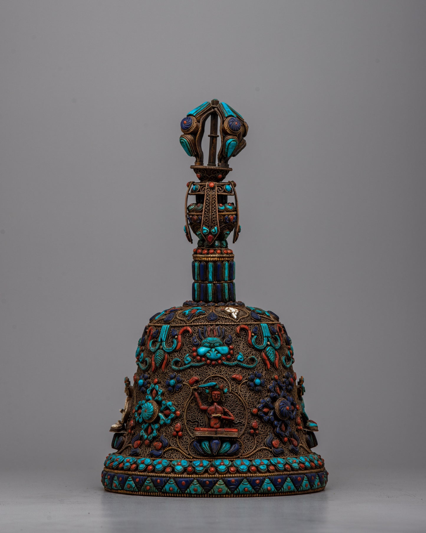 Tibetan Filigree Bell | Ritual Instrument with Ornamental Metalwork