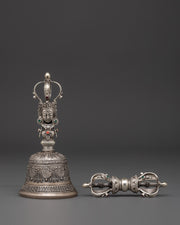 Silver Vajra Bell for Altar | Altar and Meditation