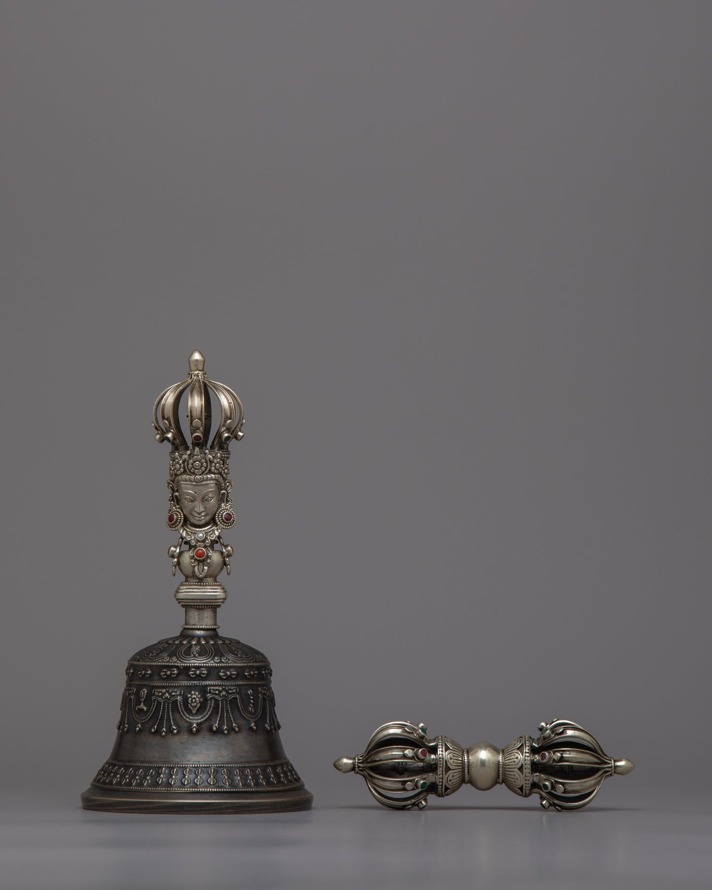 Buddhist Bell and Vajra Set | Sacred Instruments Symbolizing Spiritual Power and Ritual Purity