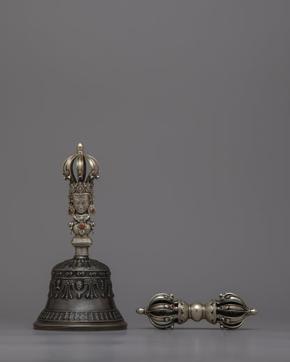 Buddhist Bell and Vajra Set | Sacred Instruments Symbolizing Spiritual Power and Ritual Purity