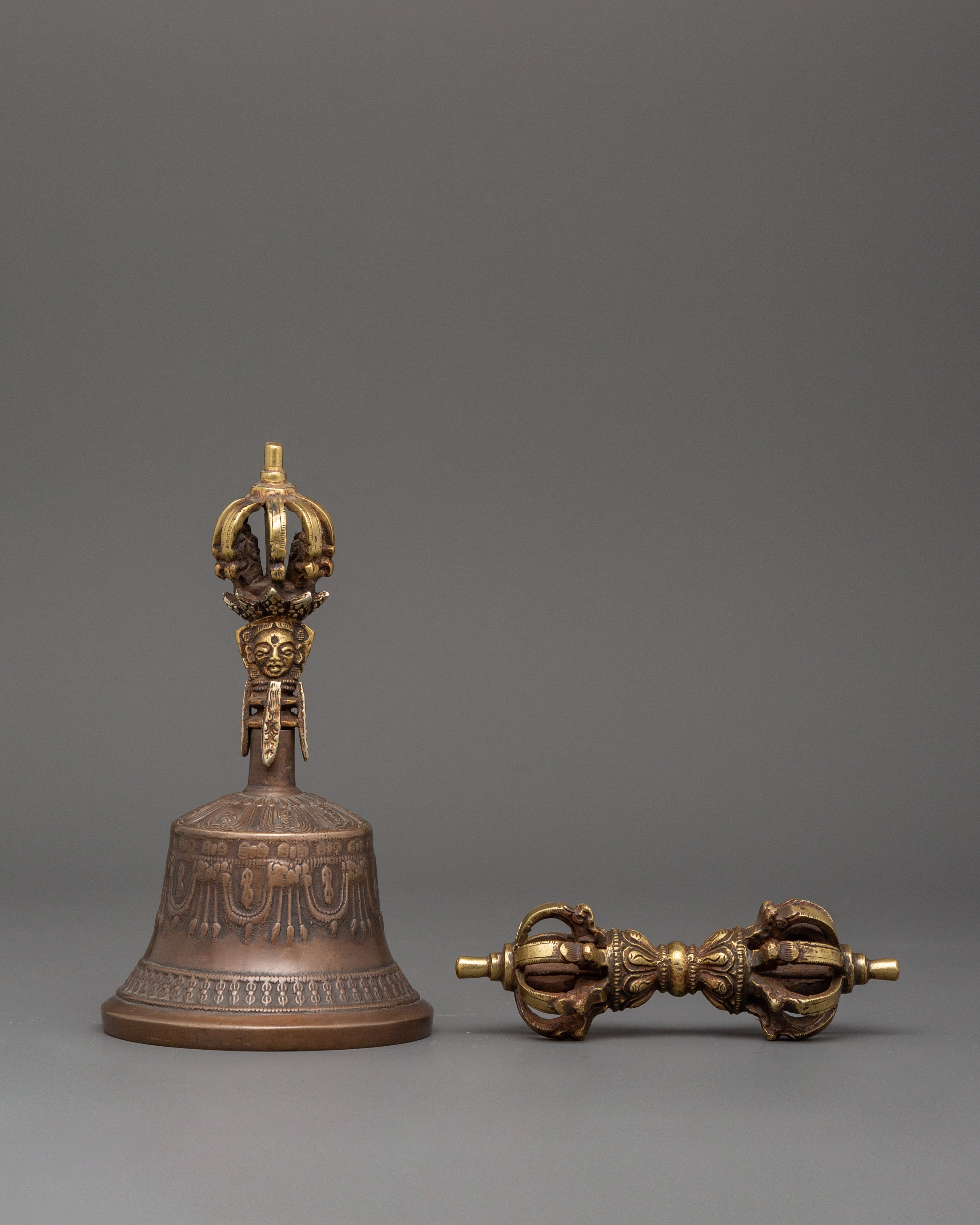 Vajra Ritual Bell and Vajra Buddhist Ritual Item | Sacred Addition to Spiritual Art ...