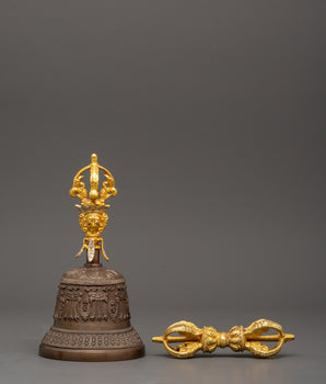 Handcrafted Meditation Bell and Vajra Set