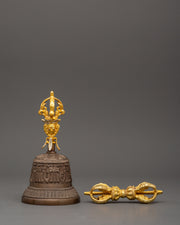 Handcrafted Meditation Bell and Vajra Set