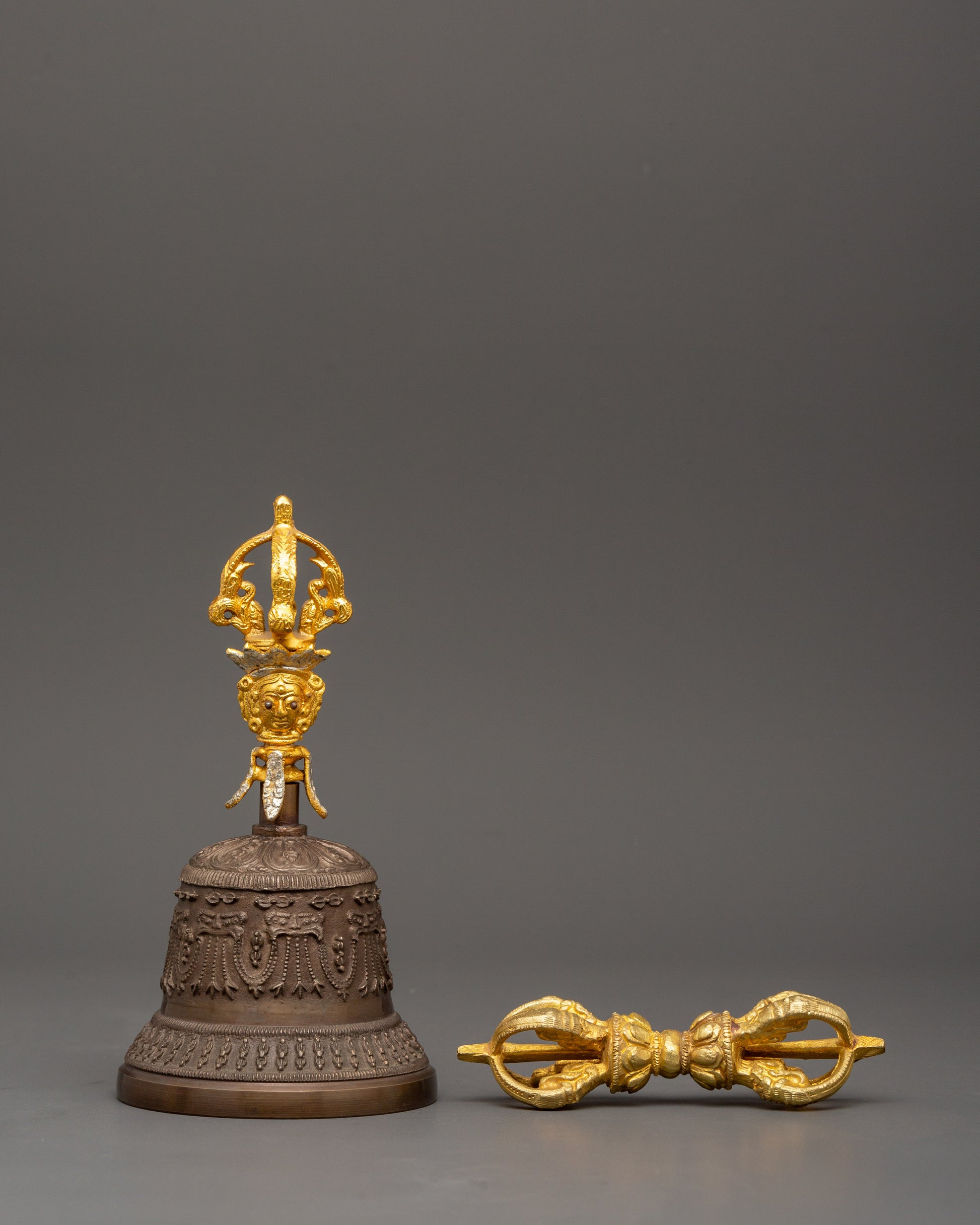 Handcrafted Meditation Bell and Vajra Set