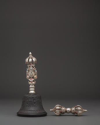 wrathful deity engraved bell and vajra