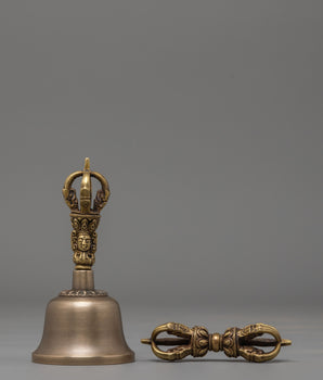Handmade Tibetan Buddhist Bell and Vajra