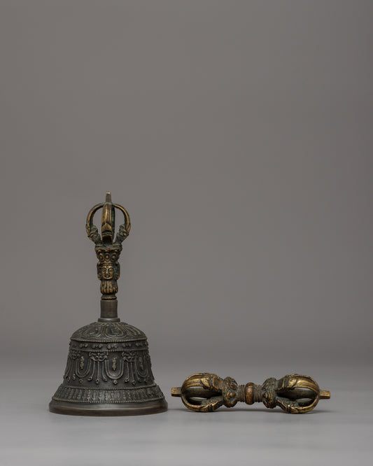 Handcrafted Brass Bell & Vajra Set