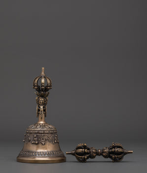 Vajra And Bell With Cover | Tools For Altar And Meditation