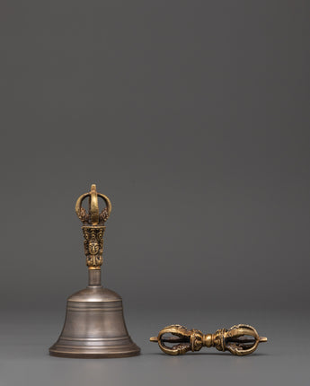 Handcrafted Tibetan Bell and Dorje Set