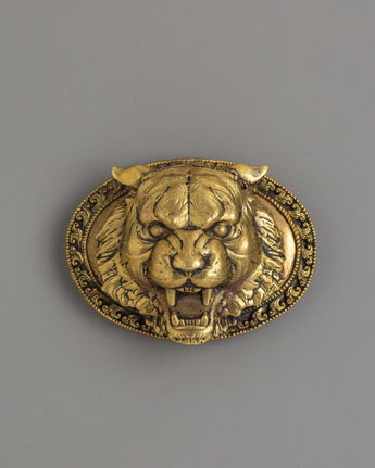 Handcrafted Tiger Head Buckle