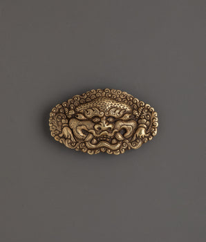 Tibetan Brass Handcrafted Belt Buckle | Traditional Himalayan Design
