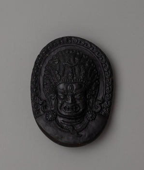 Mahakala Face On Shaligram Shila