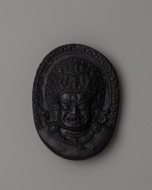 Mahakala Face On Shaligram Shila