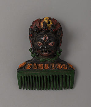 Hand-Carved Bhairav Head Decor