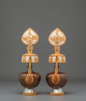 Buddhist Water Offering Bhumba Set | Sacred Ritual Vase for Blessings and Purification