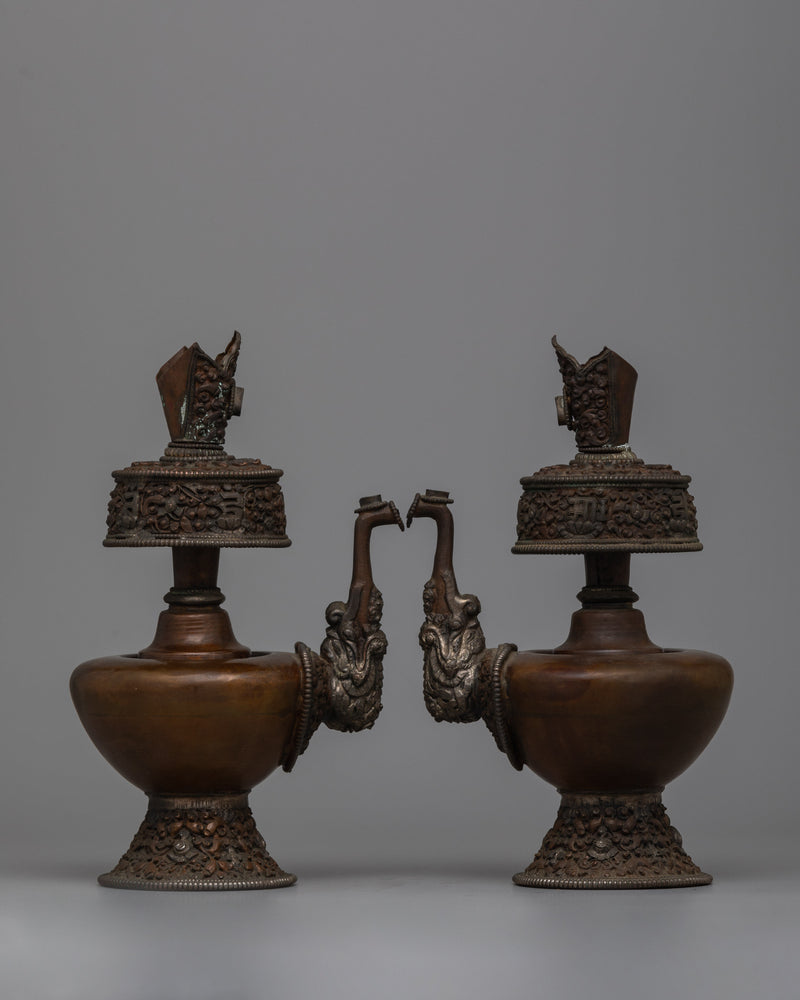 Traditional Offering Bhumpa Set | Sacred Vessels for Ritual Offerings in Buddhist Practice