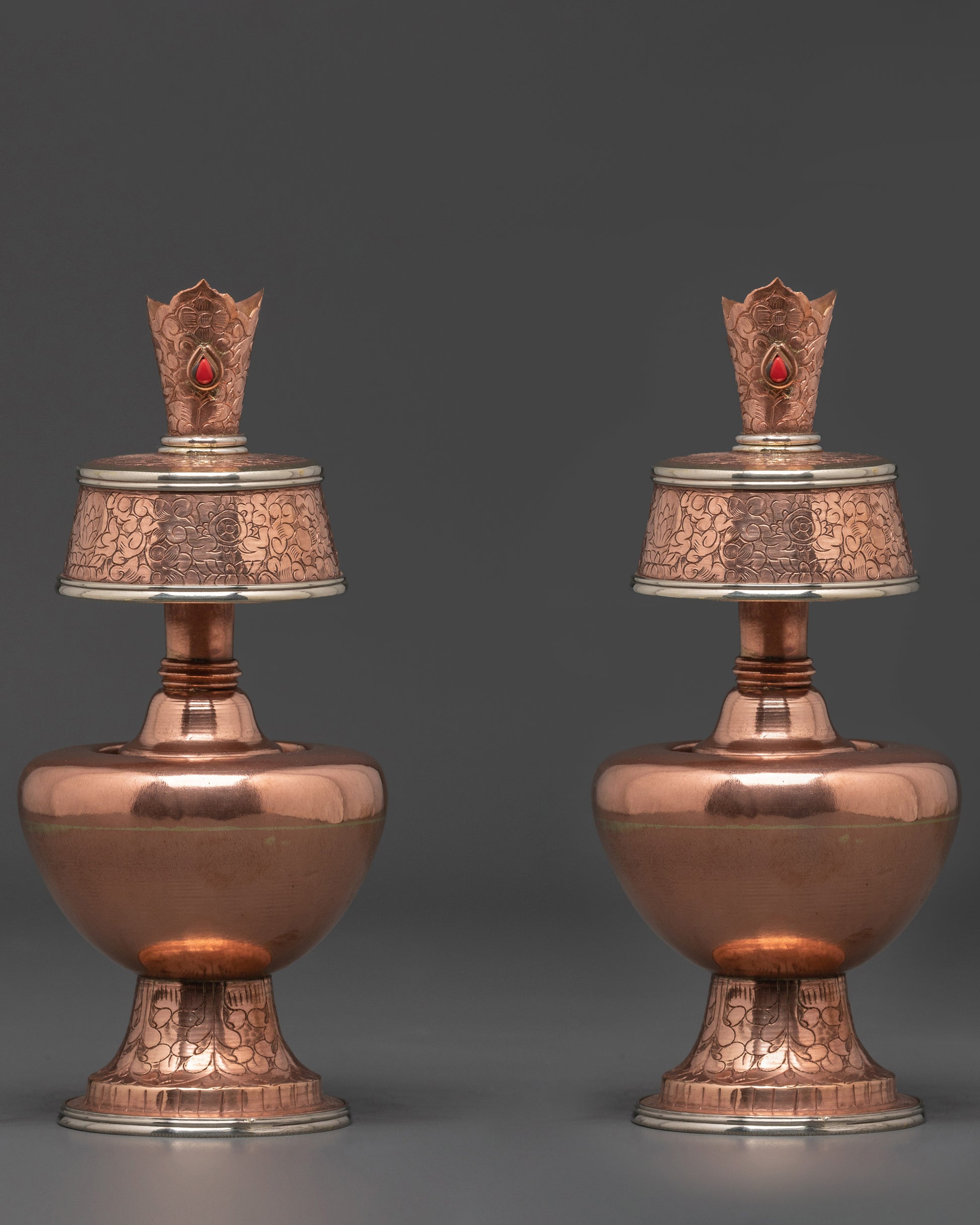 Copper Buddhist Bumpa Set