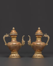 Handcrafted Copper Bhumba Set | Traditional Brass and Copper Ritual Tools
