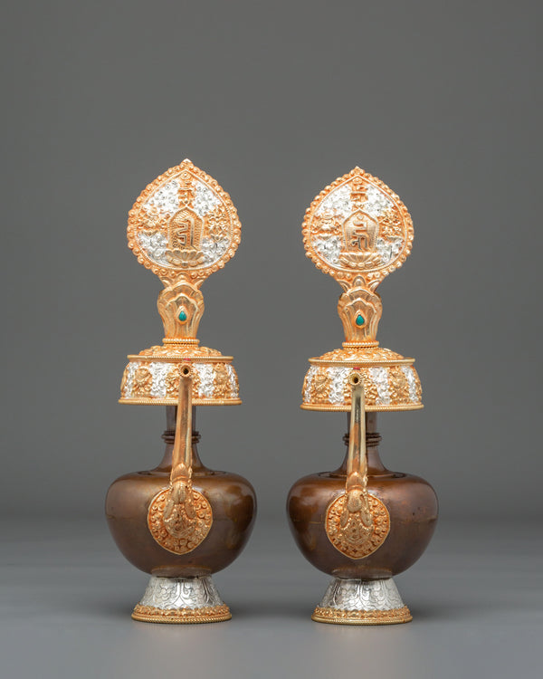 Tibetan Ceremonial Bhumba Set | Buddhist Ritual Offering Vessel