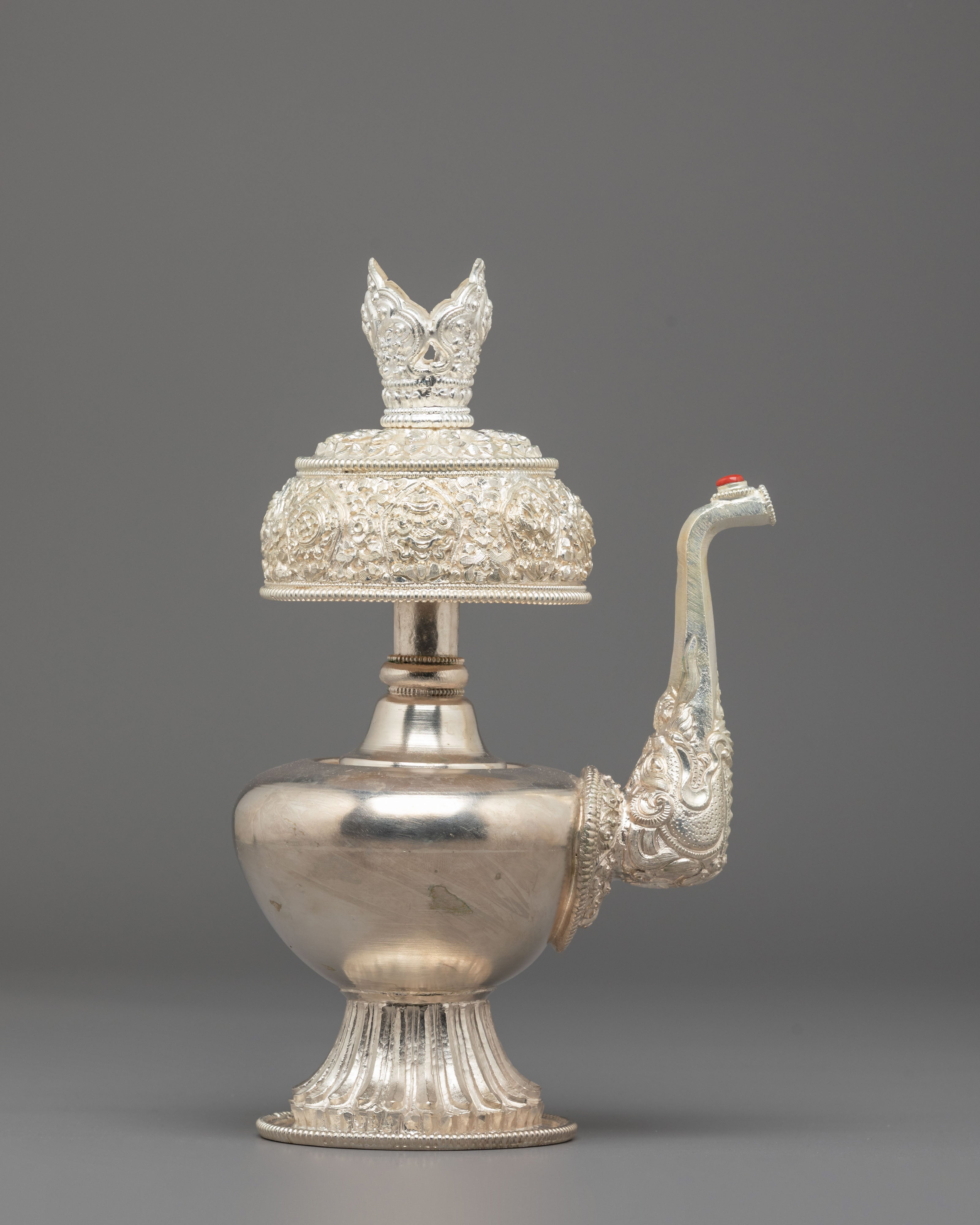 Handmade Silver Bhumba for Ritual 