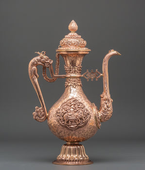 Copper Ritual Bhumba | Tibetan Buddhist Water Offering Vessel for Purification