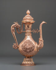 Copper Ritual Bhumba | Tibetan Buddhist Water Offering Vessel for Purification