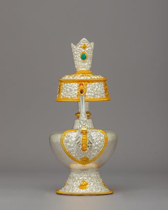 Handmade Tibetan Bhumba Buddhist Ritual Vase Bhumpa 