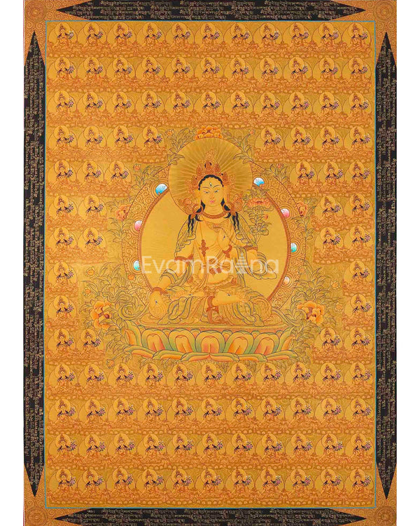 Big Size Gold 108 White Tara